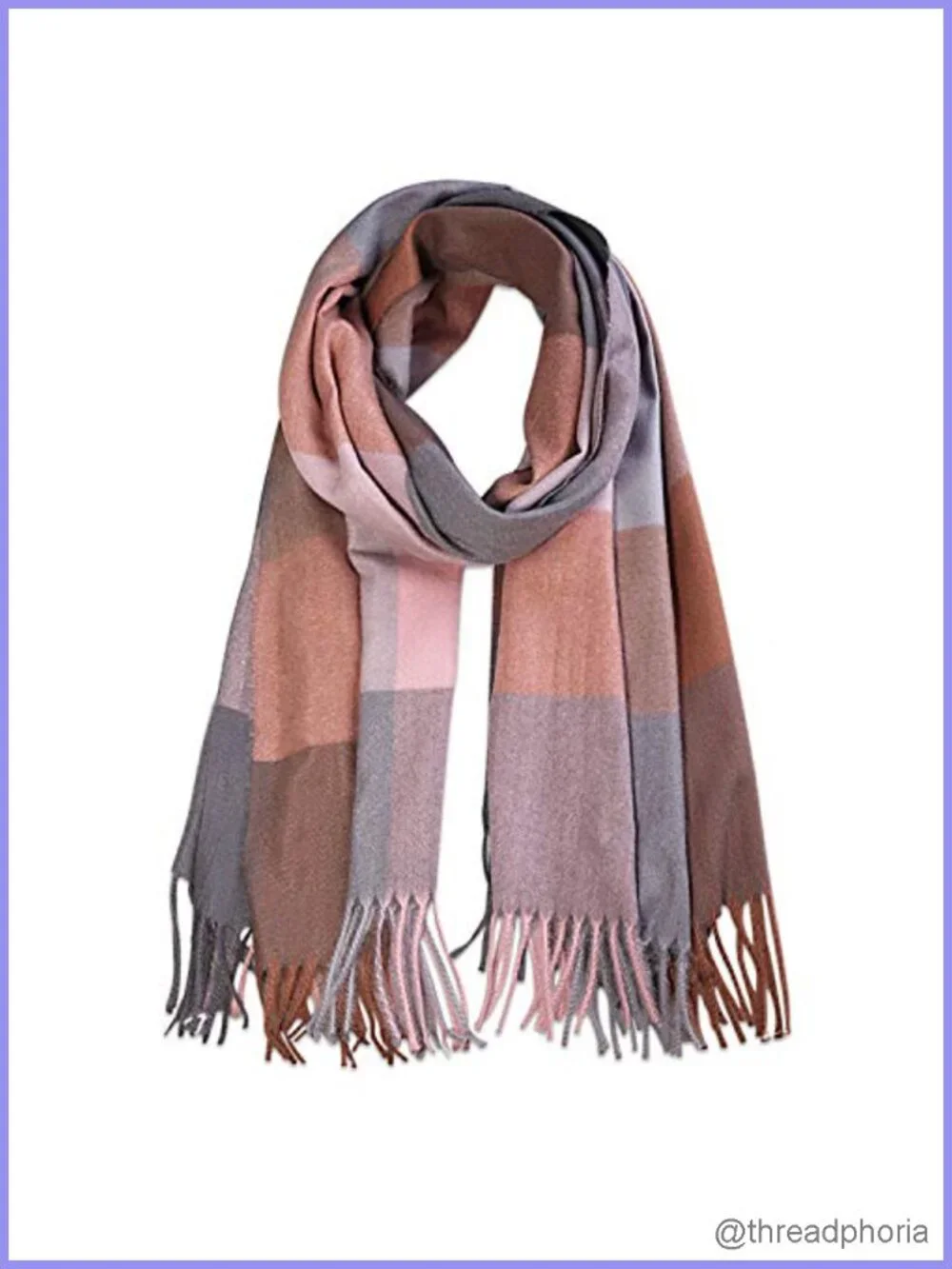 Soft Plaid Tartan Scarf for Women Men 100% Acrylic Lightweight Winter